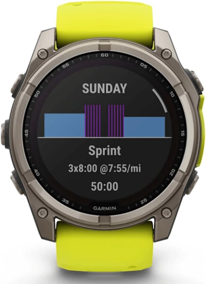 Unisex Fēnix 8 Solar Sapphire GPS Uhr, Graphit-Titanium Titan, 51mm
