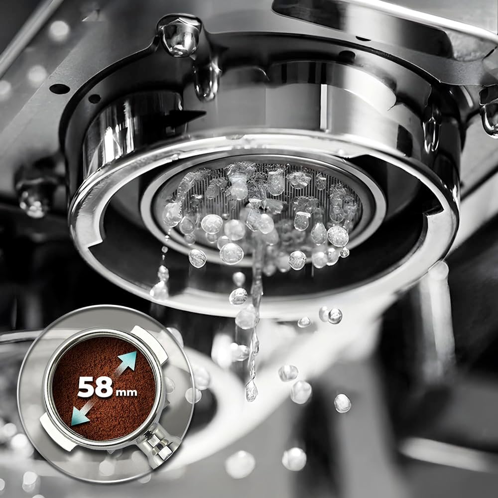 Cecotec Espresso-Kaffeemaschine Barista Baristeo Intima, professionelle Barista-Espressomaschine, Vorbrüh-System, 15 Bar Pumpe, einfaches Befüllen, 1,7L Wassertank und Tassenwärmer