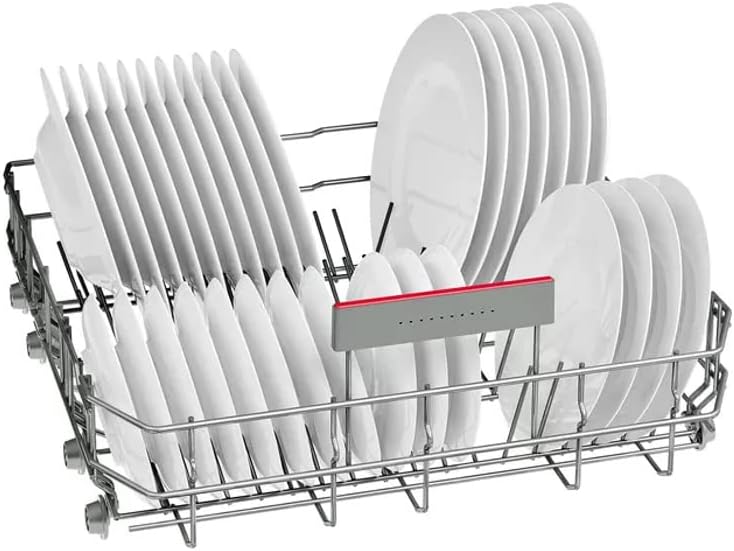 Bosch SMU4ETS08E, Serie 4, Smarter Unterbau-Geschirrspüler 60 cm, Besteckkorb, Spülmaschine mit Programmassistent, besonders Leise, höhenverstellbarer Oberkorb, Automatische Türöffnung, Edelstahl
