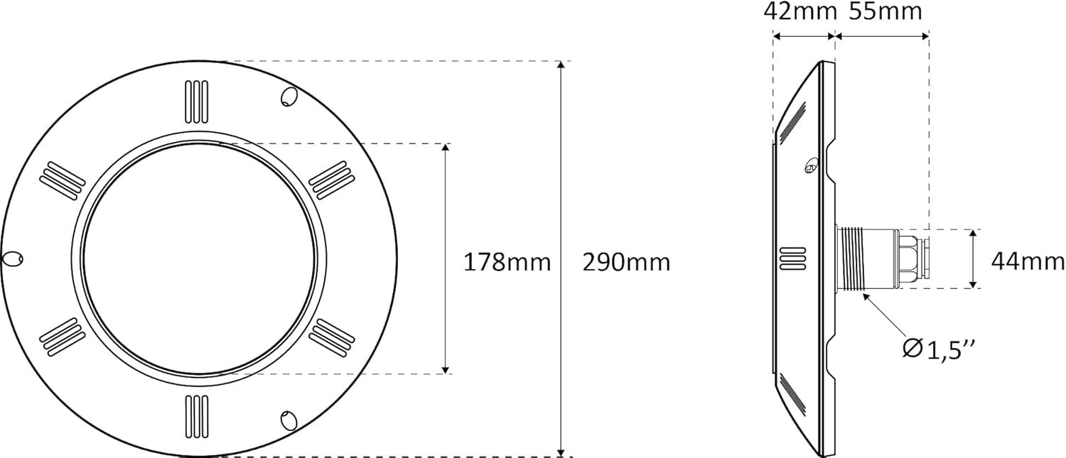 Paradies Pool Seamaid Flachscheinwerfer LED RGB inklusive Fernbedienung 17 Watt 510 Lumen 15.000 Betriebsstunden Strahler Poolbeleuchtung
