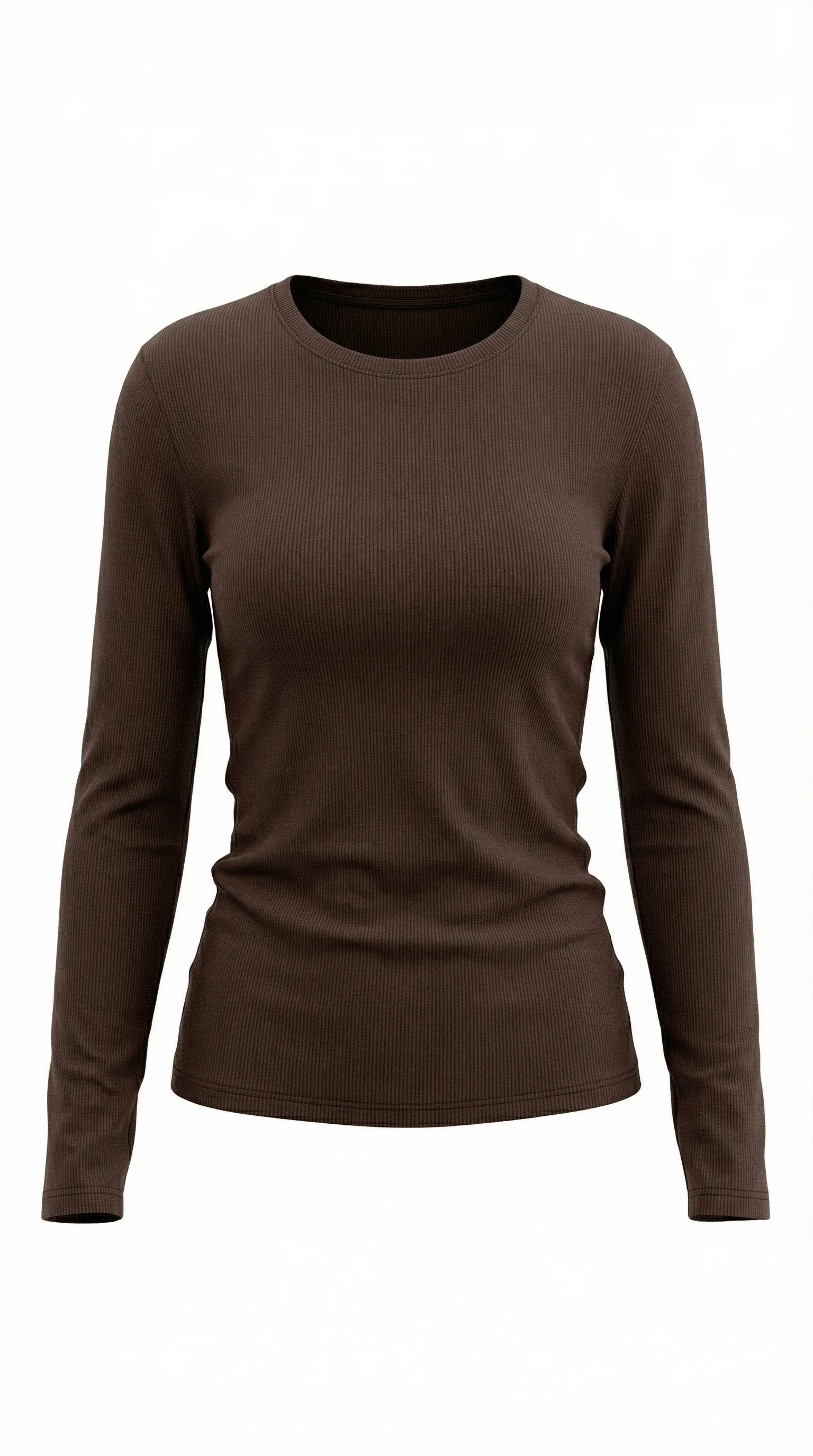 Langarmshirt mit gerippter Struktur
