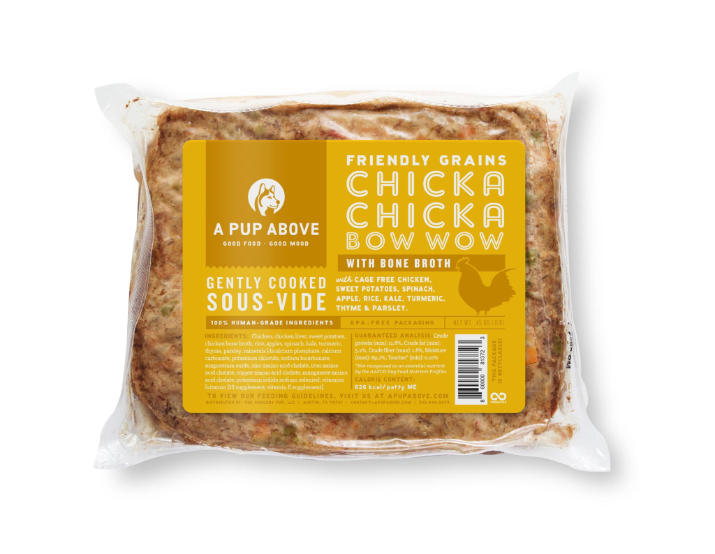A Pup Above Chicka Chicka Bow Wow Friendly Grains Gently Cooked Dog Food, 1-lb (Size: 1-lb)