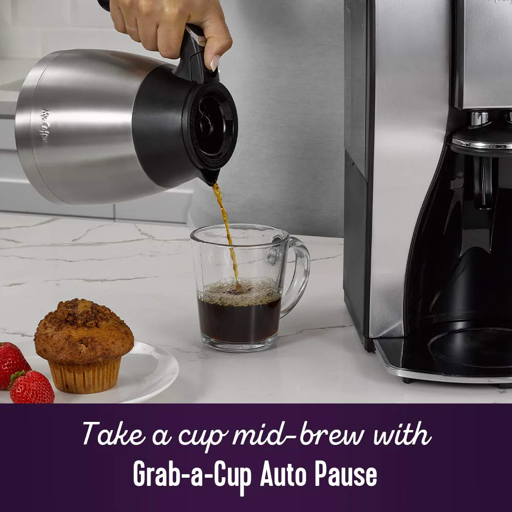 Mr. Coffee 10-Cup Programmable Coffee Maker, Insulated Thermal Carafe