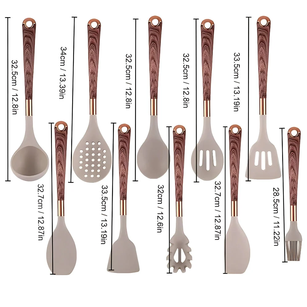 K��chenhelfer Set aus Silikon 10 St��ck f��r Kochen und Backen