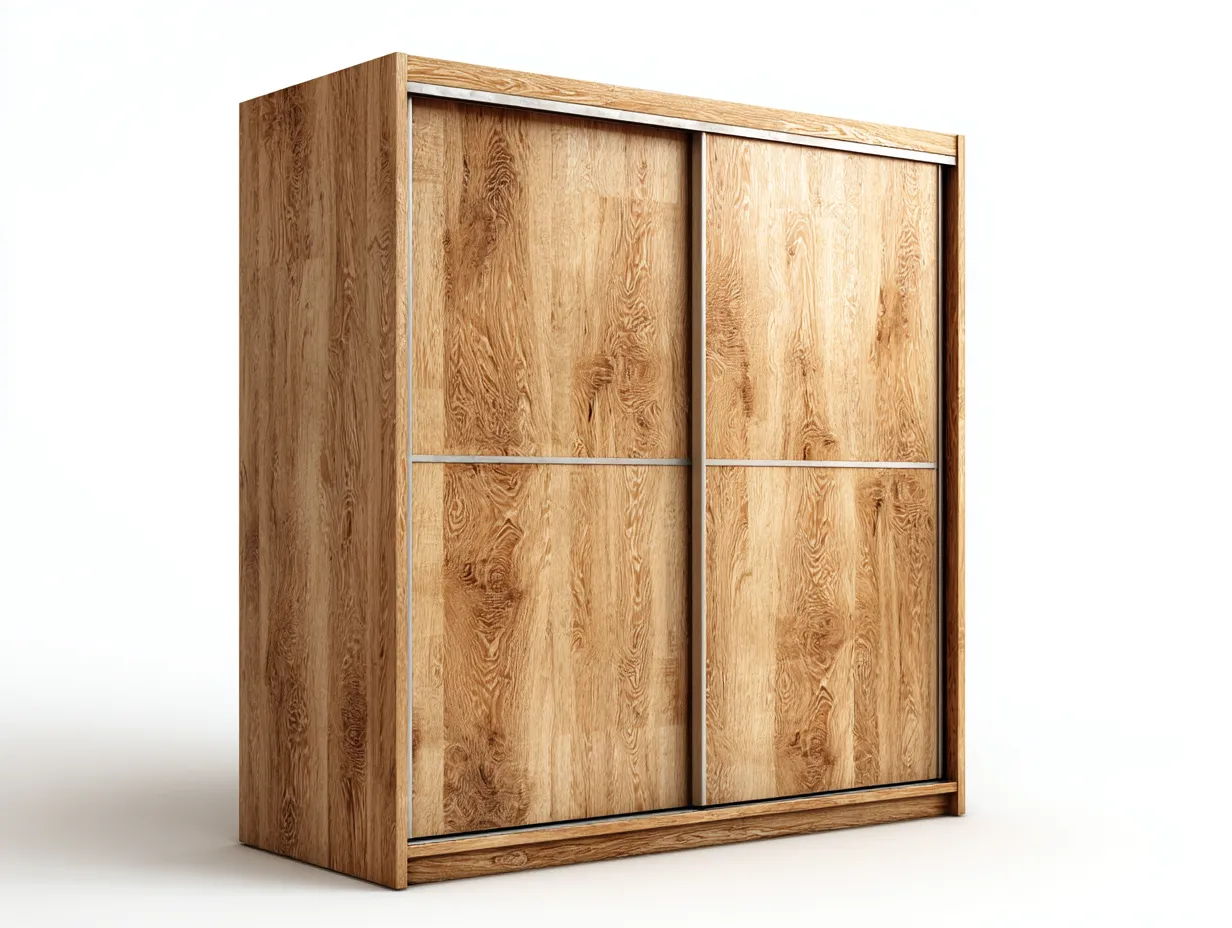 Kleiderschränke mit Schiebetüren-Holz-180x64x208 cm-Natur-Moderner Stil