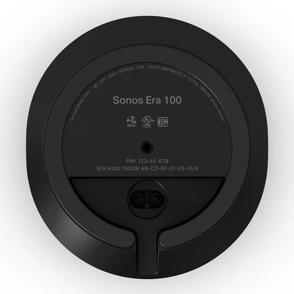2025 Sonos Era 100 Draadloze Slimme Luidsprekers met Stembediening, Bluetooth, Trueplay Akoestische Afstemming en Ingebouwde Alexa - Paar (Zwart)