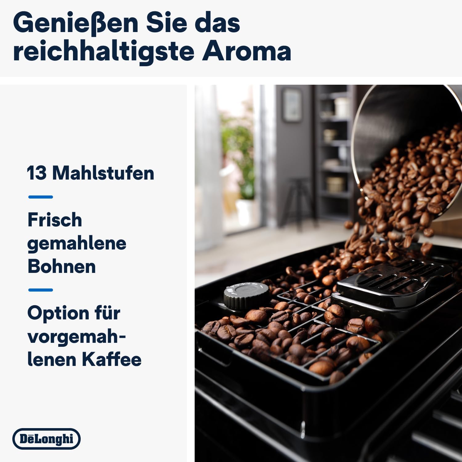 De'Longhi Magnifica S ECAM 22.110.B Kaffeevollautomat mit Milchaufschäumdüse für Cappuccino, mit Espresso Direktwahltasten und Drehregler, 2-Tassen-Funktion, 1,8 Liter Wassertank, Schwarz/Silber