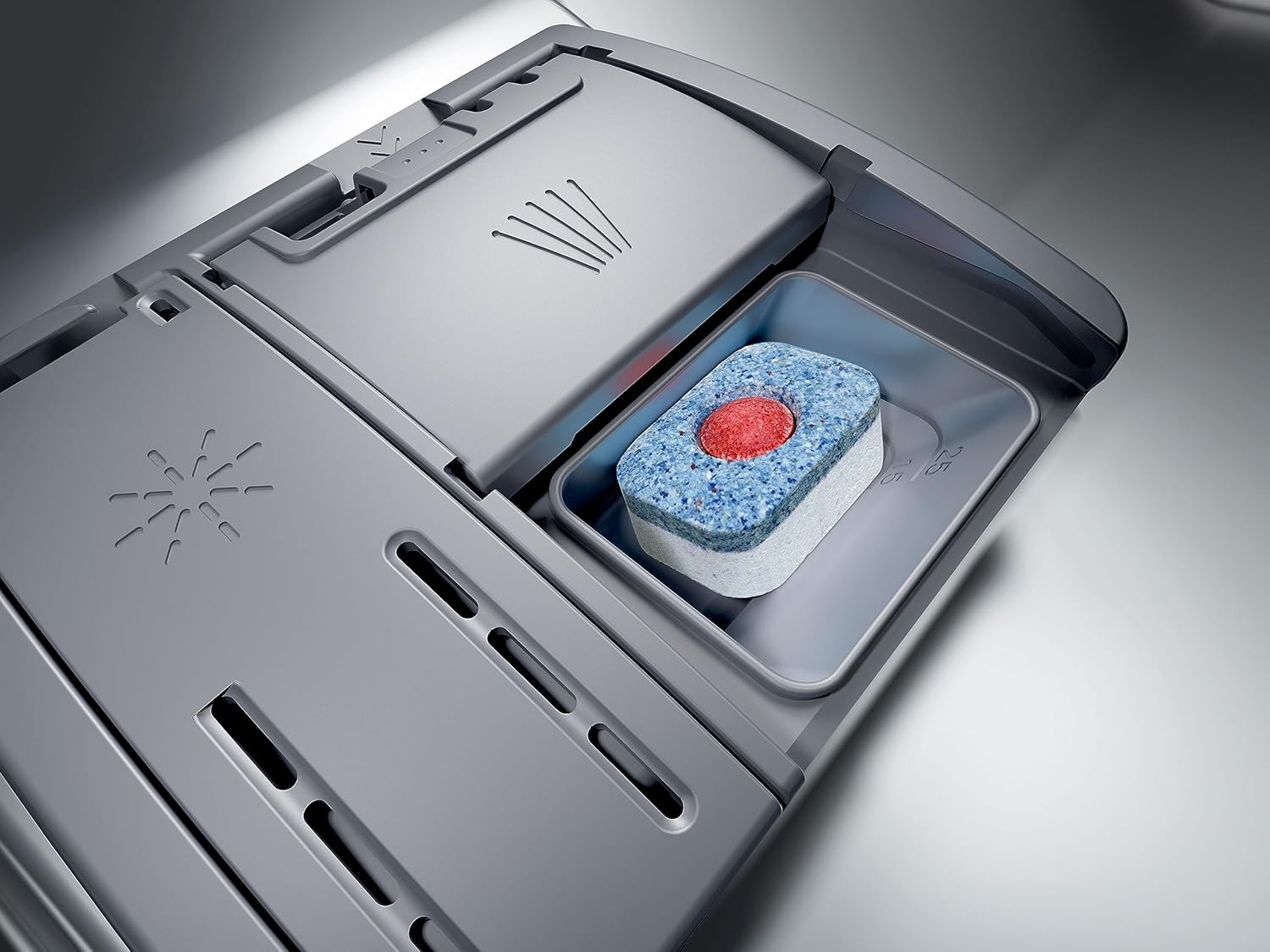 Siemens SN43ES14VE, iQ300 Smarter Geschirrspüler, Unterbau-Spülmaschine mit Besteckschublade, 60 cm, automatische Türöffnung dank autoOpen dry, besonders leise mit iQdrive-Motor, aquaStop, Edelstahl