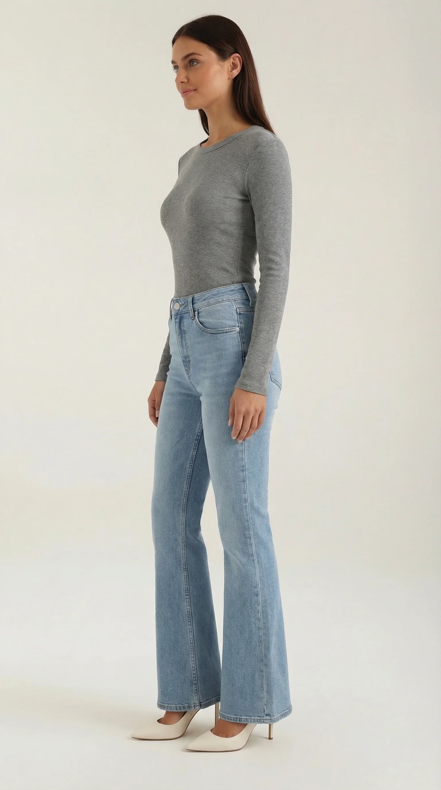 Langarmshirt mit gerippter Struktur