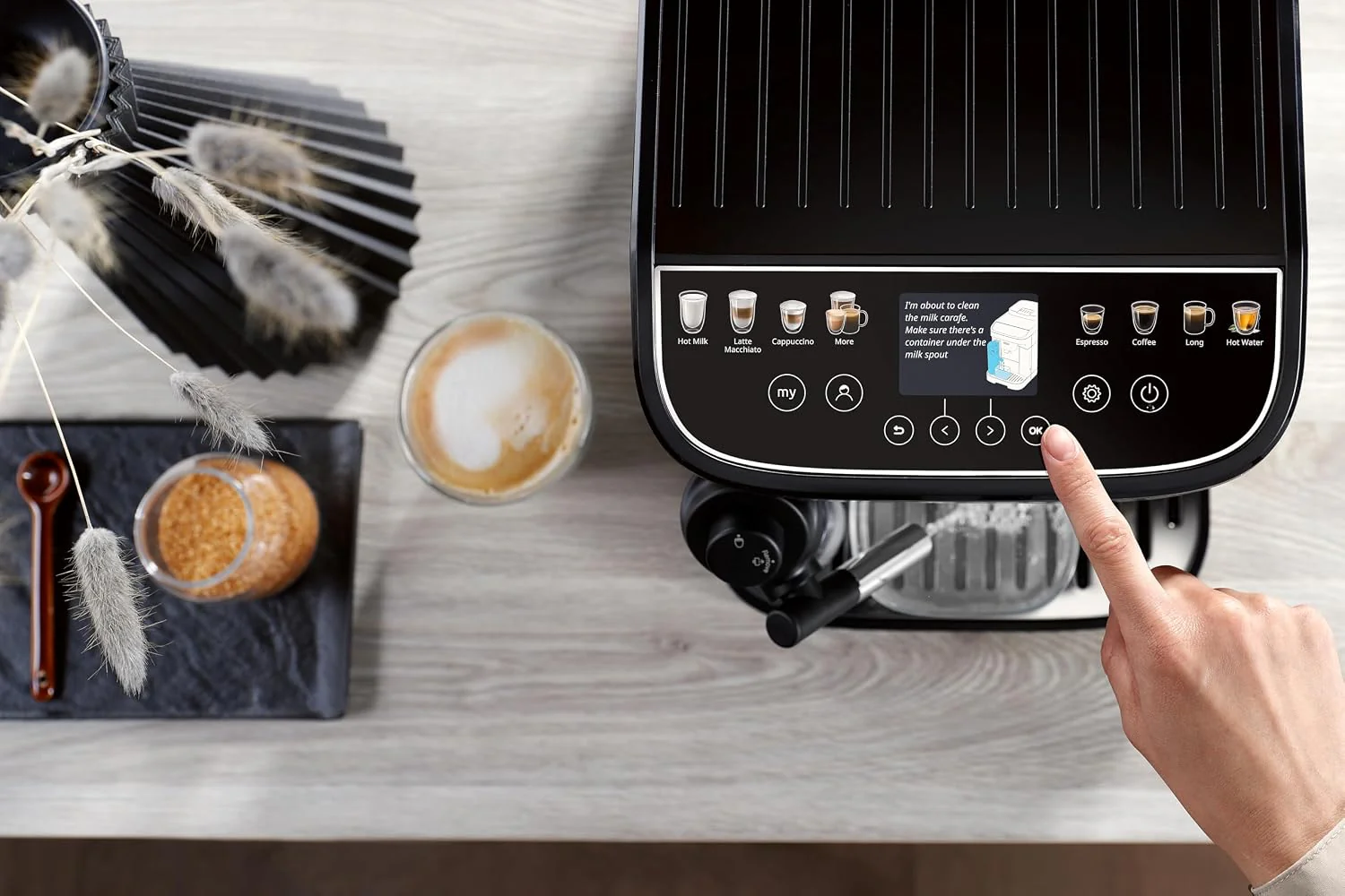 De'Longhi Magnifica Evo ECAM312.80.TB Kaffeevollautomat 1,8L – 13 Getränke, LatteCrema, Touch, Titan Schwarz