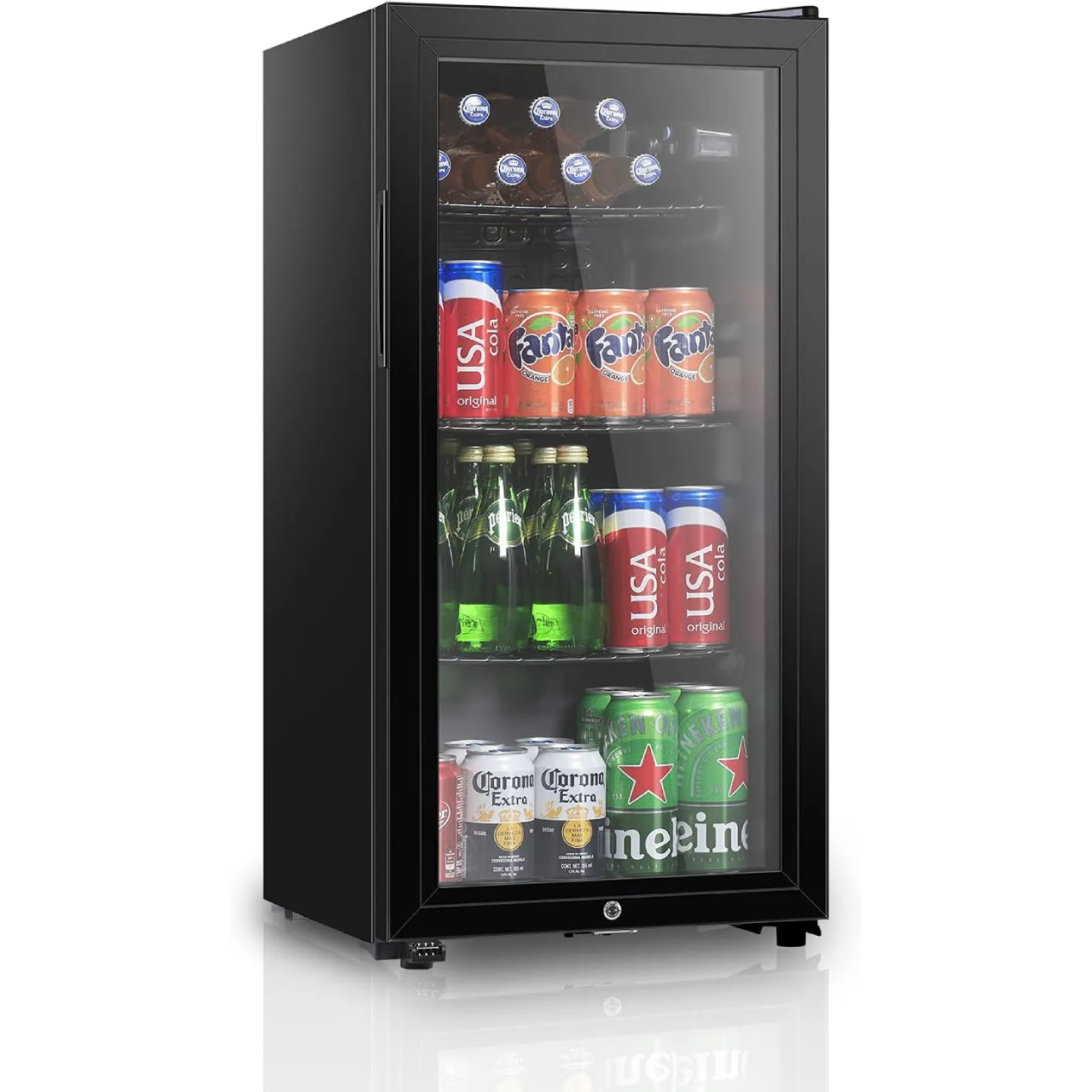HAILANG Beverage Refrigerator With 105 Can, Freestanding Beverage Cooler