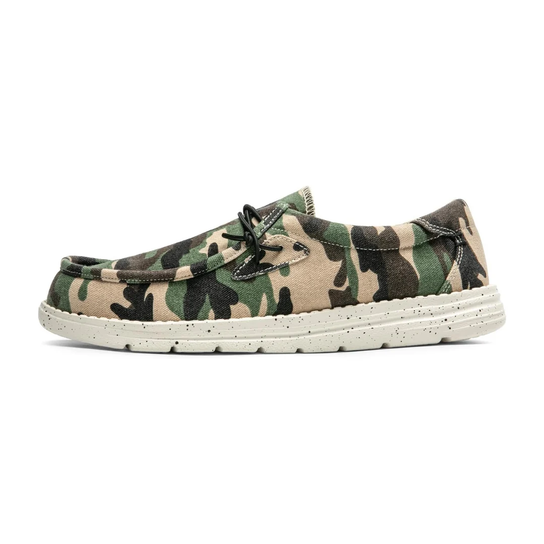Men's Canvas Slip-On Loafers �C Military Green