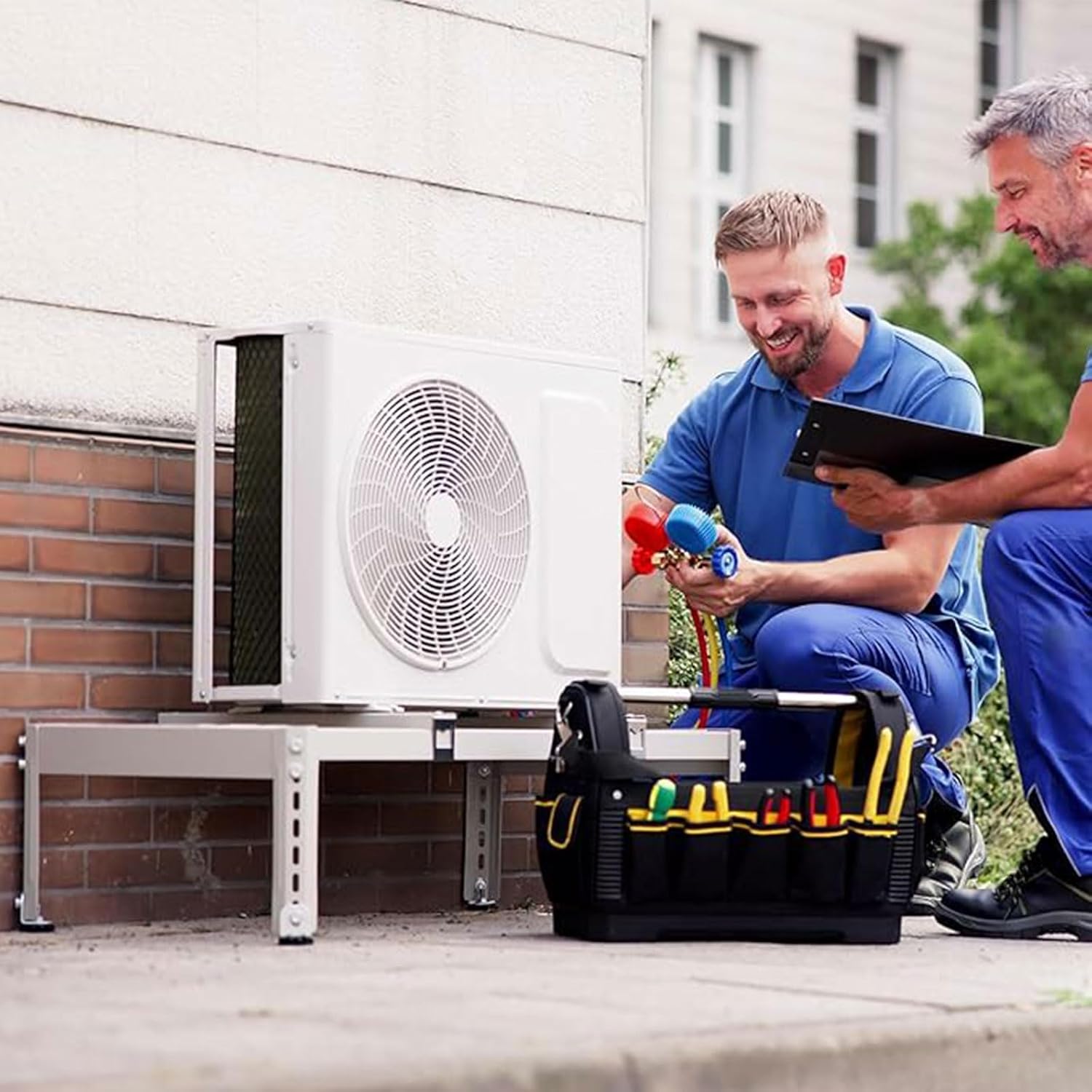 AC-Halterung für Mini-Split-Klimaanlagen, passend für 9000 bis 24000 BTU Kondensatorsysteme, unterstützt bis zu 136 kg