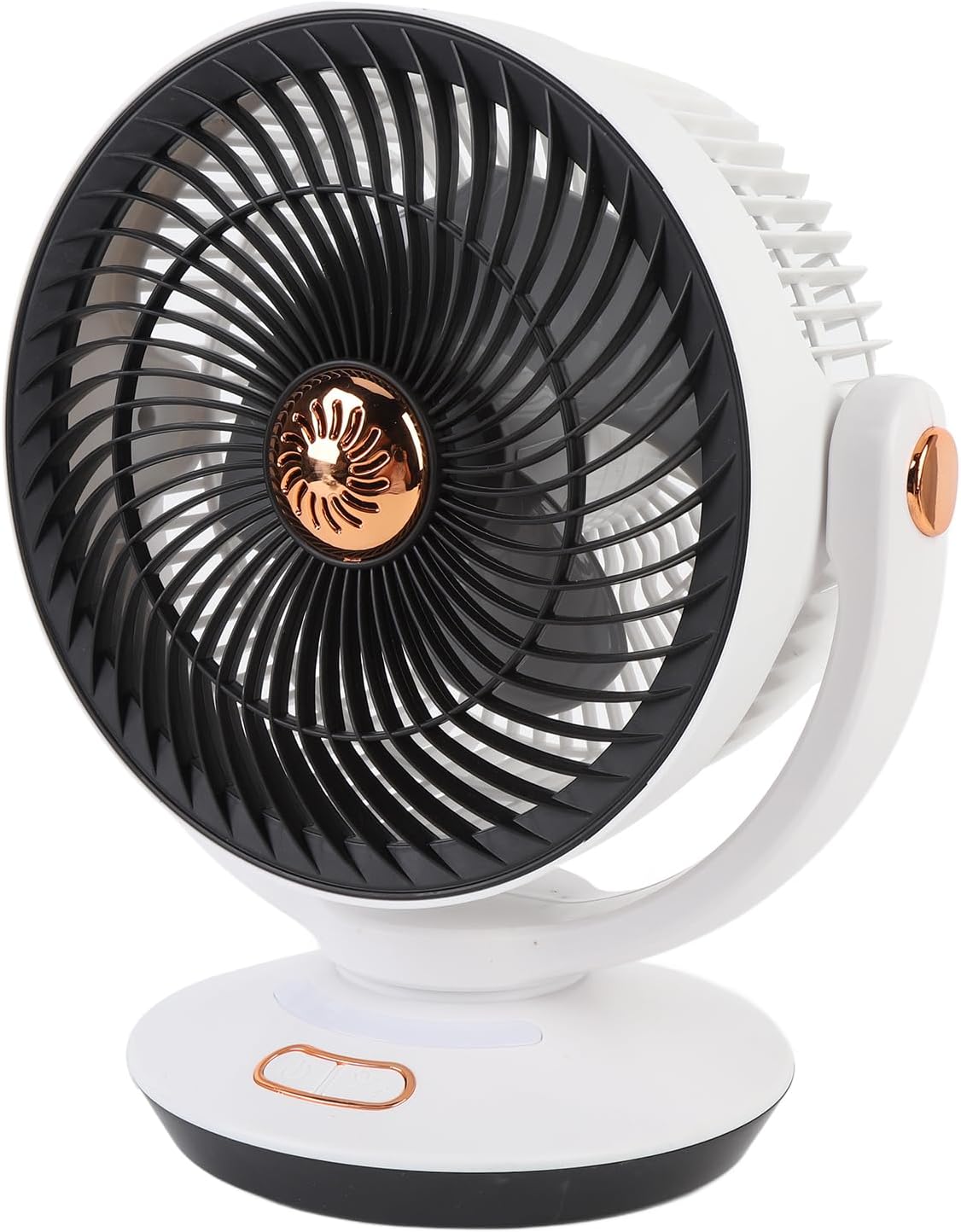 Keenso Tragbarer Luftzirkulator Ventilator, 4 Geschwindigkeiten und 3-Level-Desktop-Lüfter, Naturwindsimulation, Ideal für Home-Office, Schlafzimmer, Camping, USB wandmontierbares Design, 90 ° Auto