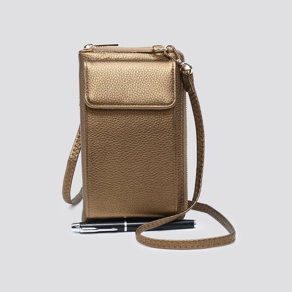 Rachel Phone Crossbody Bag | Bronze