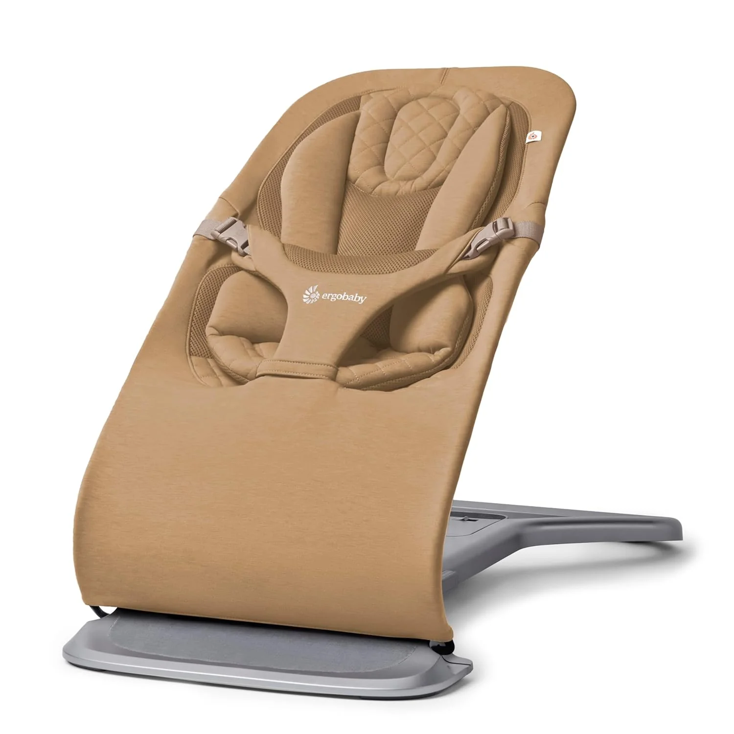 Ergobaby 3-in-1 Evolve Bouncer, Ergonomische wipstoel voor baby's vanaf de geboorte tot peuters, Babyschommel met zitverkleiner voor pasgeborenen (2,5 kg - 13,2 kg), Cream