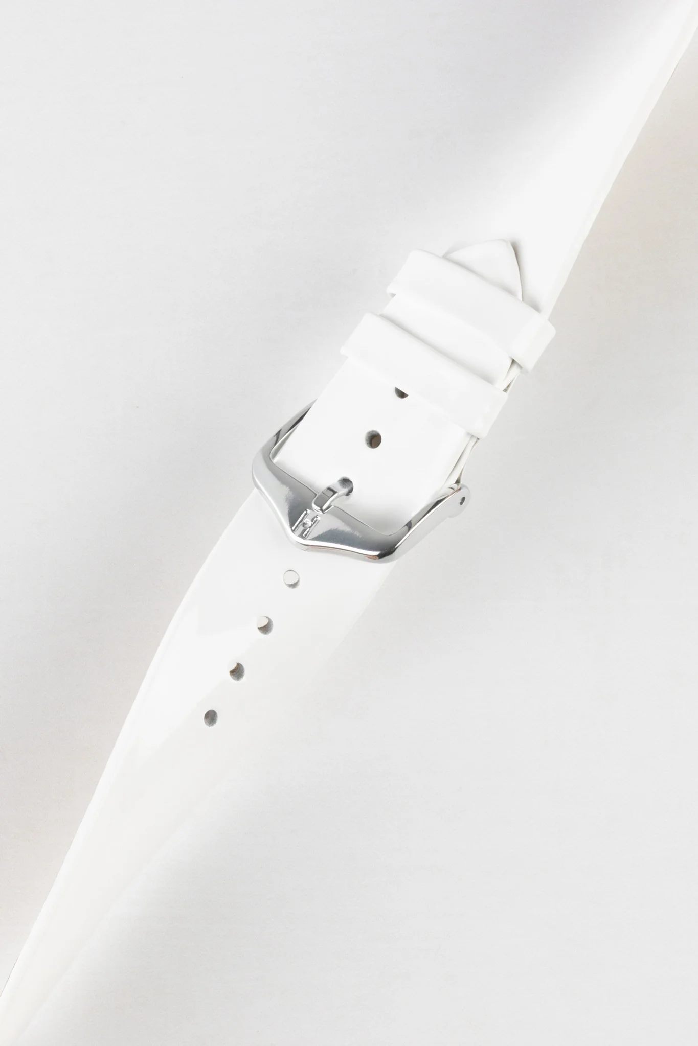 Hirsch DIVA Glossy Ladies Leather Watch Strap in WHITE