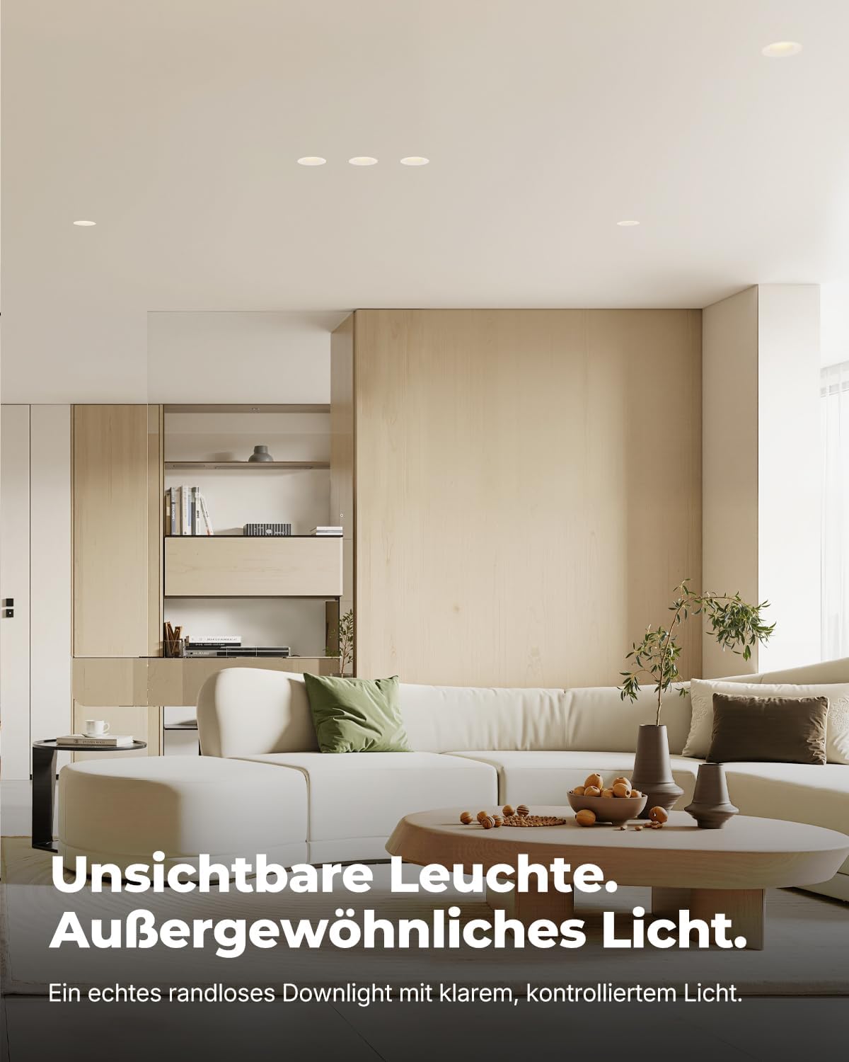 SCON Einbaustrahler 6er-Set, 10 W, runde Einbaustrahler, verstellbarer Abstrahlwinkel, 5-Farben-Durchmesser, Farbtemperatur 2700K–6000K, geeignet für Wohnzimmer, Küche und Flur