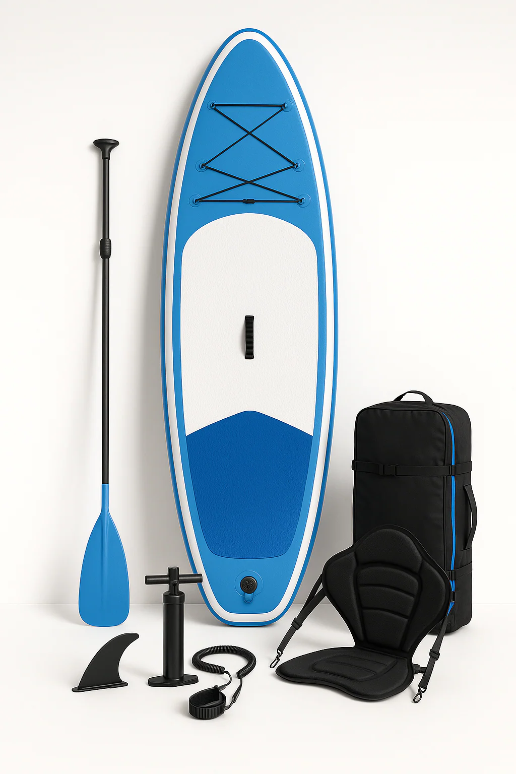 Oppusteligt paddleboard Hvid Bl PVC Velegnet til hav og s 3058015 cm MHpJNbR558Pr