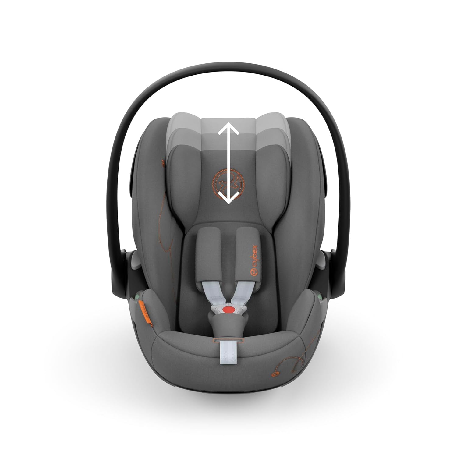 CYBEX Gold Babyschale Cloud G i-Size Comfort, Inkl. Neugeboreneneinlage, Ab Geburt bis ca. 24 Monate, Für Kinder ab 40 cm bis 87 cm, Max. 13 kg, Moon Black