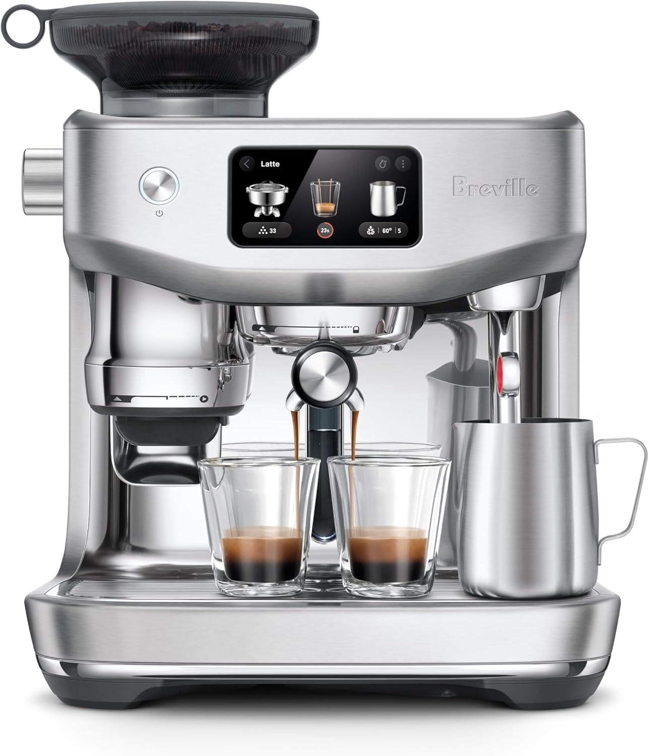 Breville the Oracle? Automatic Espresso Machine with Integrated Grinder & Steamer, BES985BSS, Brushed Stainless Steel