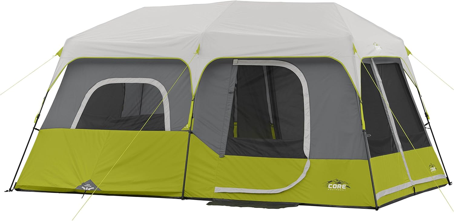 Core 9-Person Instant Cabin Tent, 14'x9', Green