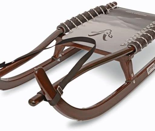 GL Rodel 128 cm Doppel Farbe braun Gurtband,Laufschiene Edelstahl, Sitz grau
