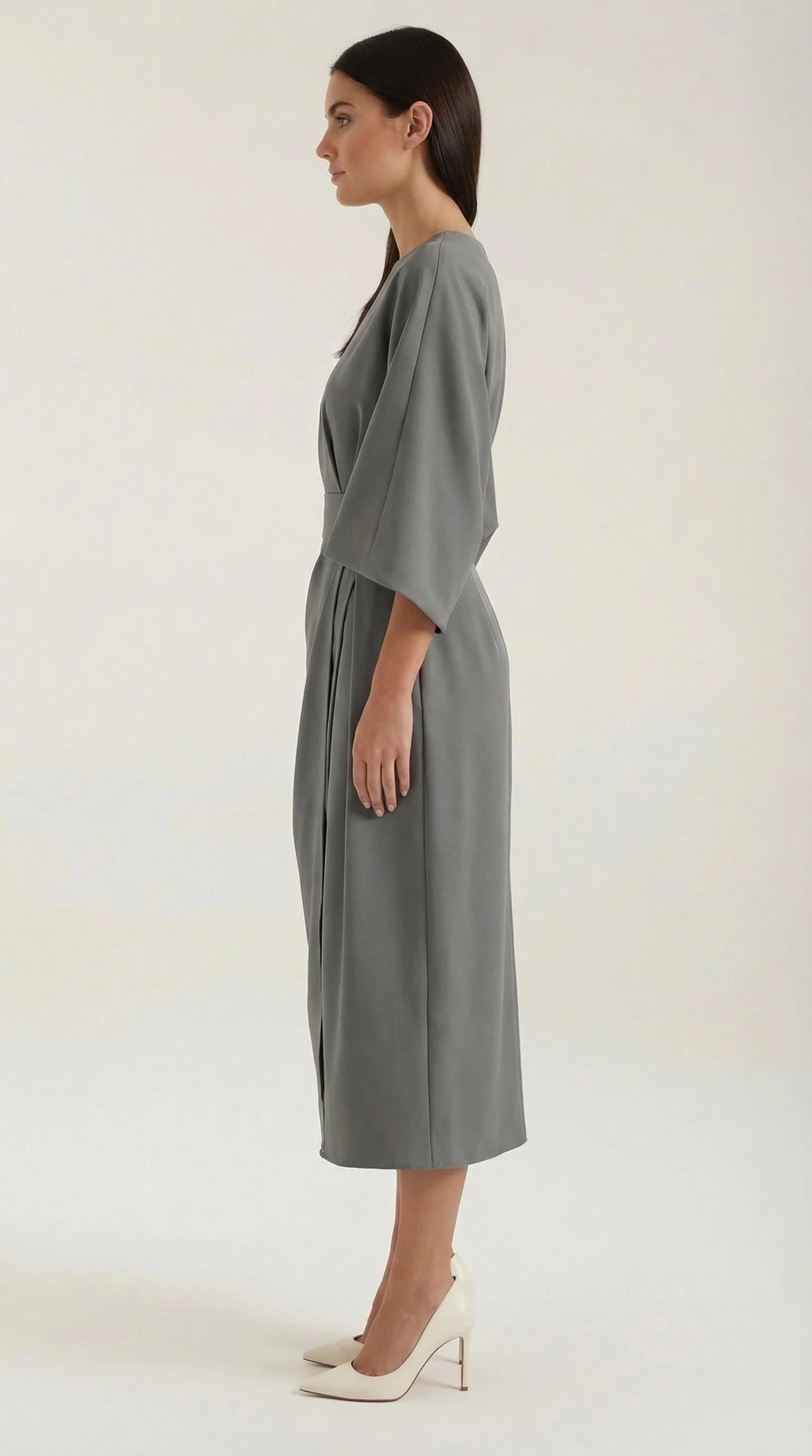 Midikleid mit Ballon?rmeln