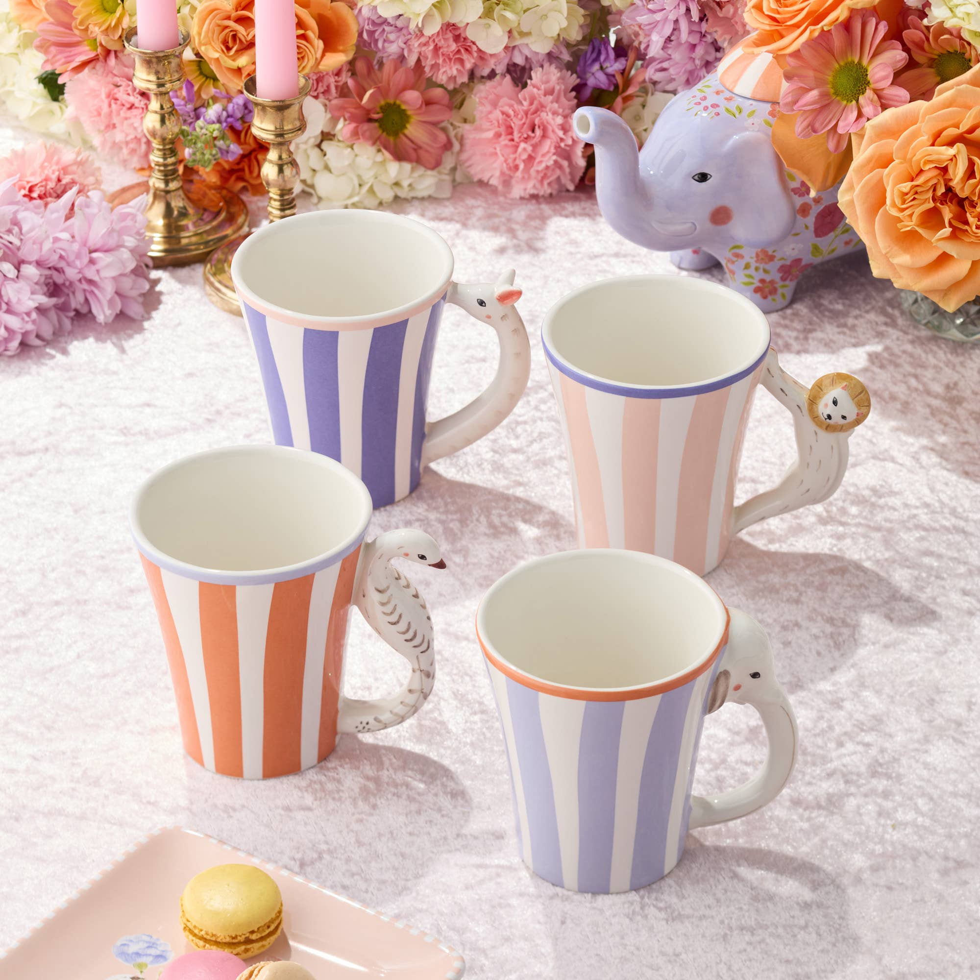 Menagerie Mug with 3-D Handles 14 oz. - Giraffe