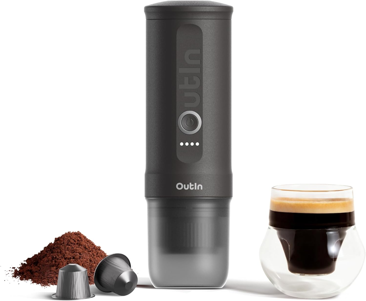 OutIn Nano Tragbare Espressomaschine und abnehmbarer Ständer im Set