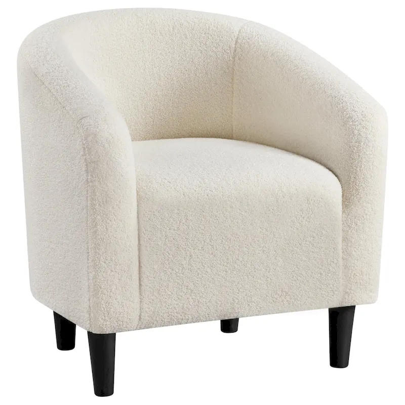 Yaheetech Club Chair Accent Barrel Chair Upholstered Arm Chair