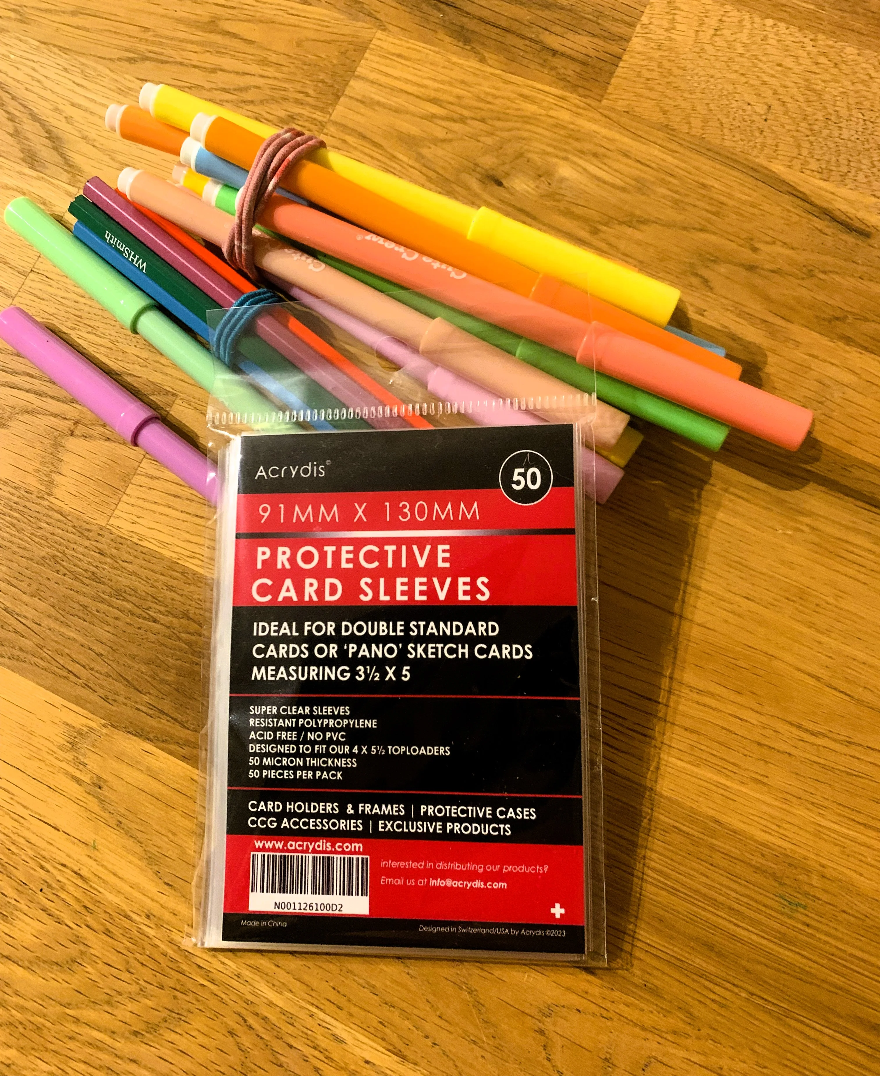 Protective card sleeves 91x130mm. For panorama panoramic pano sketch cards or double standard cards.
