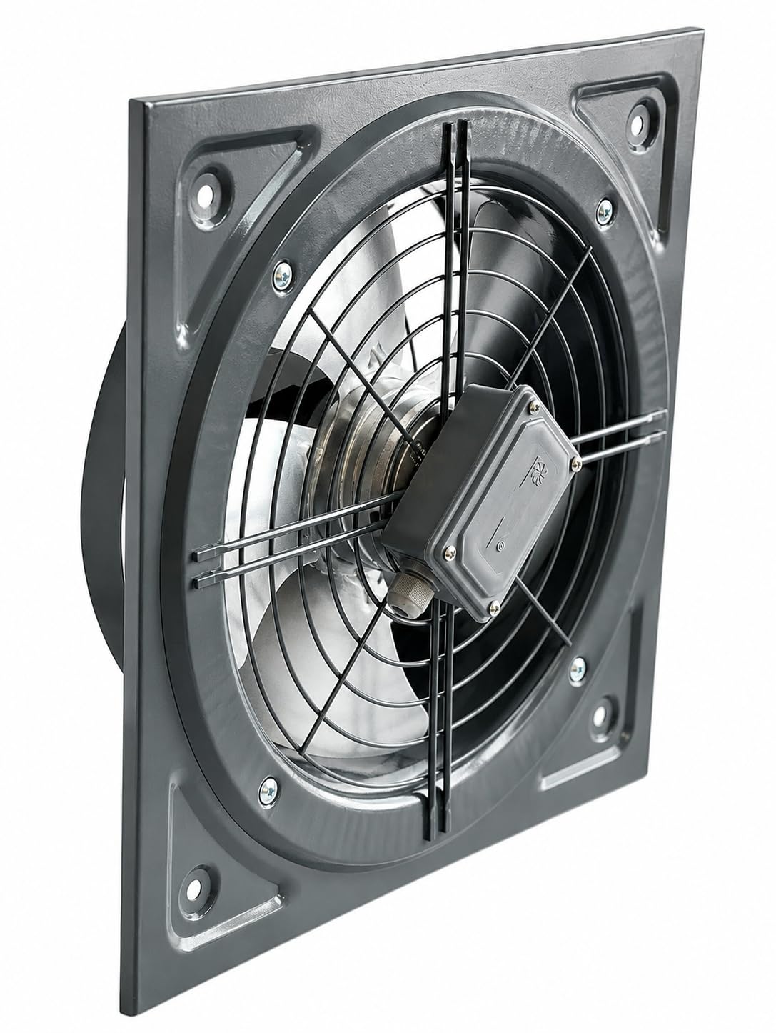 Uzman-Versand 350mm Wandventilator (KDR-350) Metall Bauventilatoren Fensterventilator Wandlüfter Lüfter Ventilator Axialventilator Abluftventilator Wand Fenster Einbauventilator Saugventilator 230V