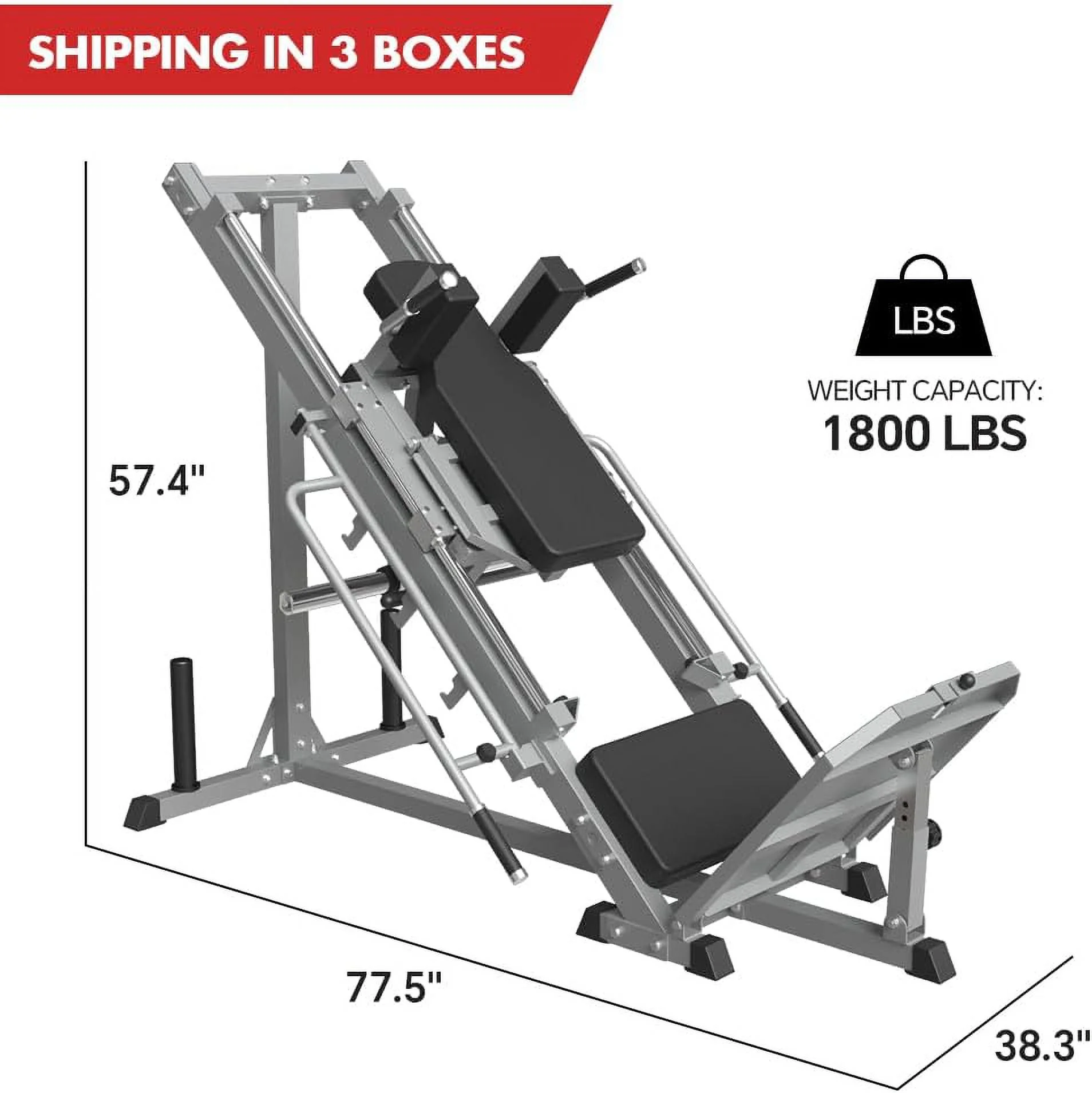 2025 Professionele Verstelbare Leg Press en Hack Squat Machine voor Benen