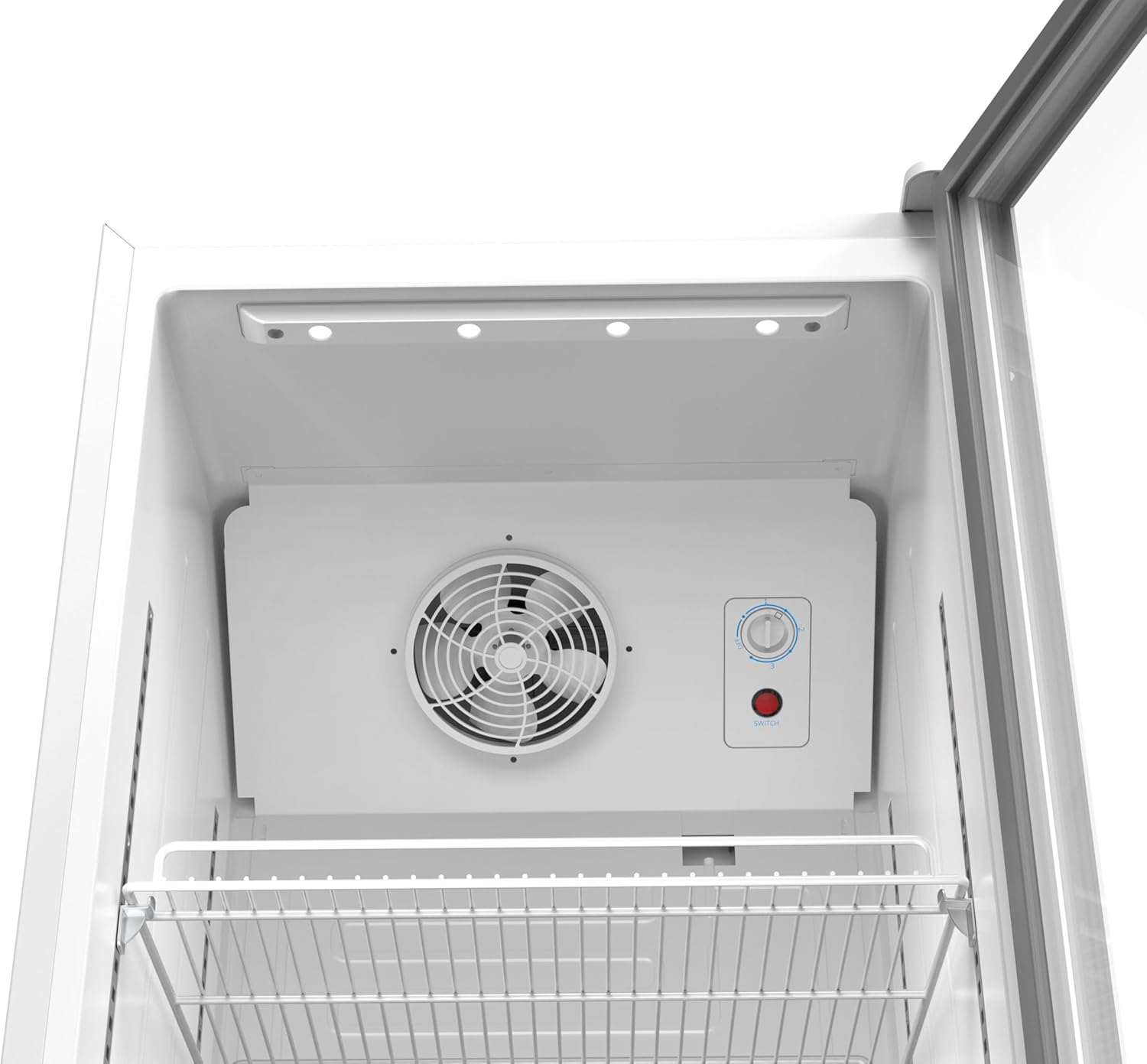 SCHOEPF GKS350 gewerblicher Getränkekühlschrank - Umluft - Glastür-Kühlschrank - 347 l - 5 verstellbare Drahtablagen - 194,5cm Höhe (Weiß)