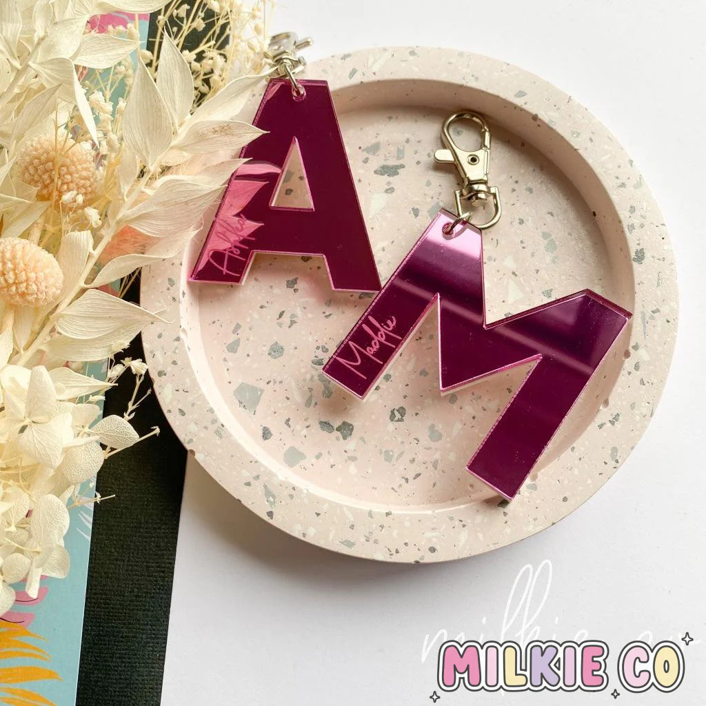 Luxe Alphabet Keyring