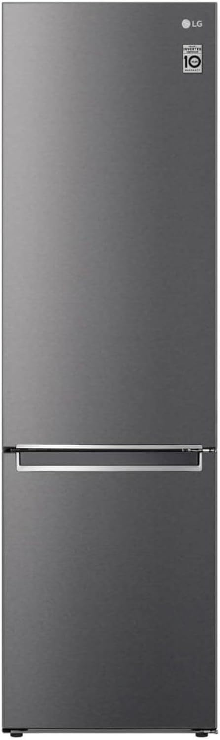LG GBV22NCCEP Kühl-/Gefrierkombination – Smart Inverter Compressor, Total No Frost, Modern Flat Door Design, Matt Schwarz Metallic, Energieeffizienz A