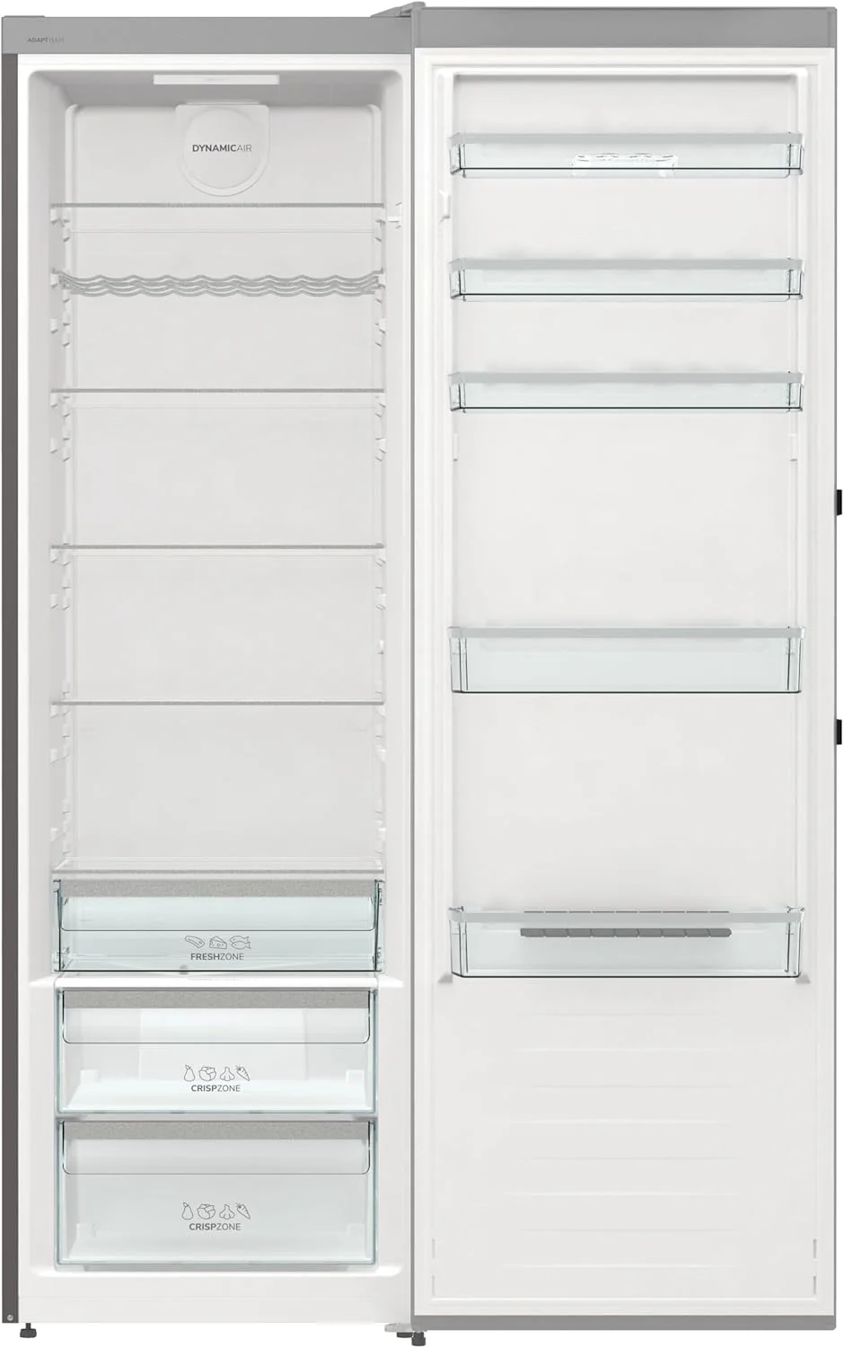 Gorenje R 619 DAXL6 Koelkast/AdaptTech/FreshZone/Snelkoelfunctie/Ventilatiekoelsysteem/LED Display/398l/185cm/EEK D/Roestvrij staal