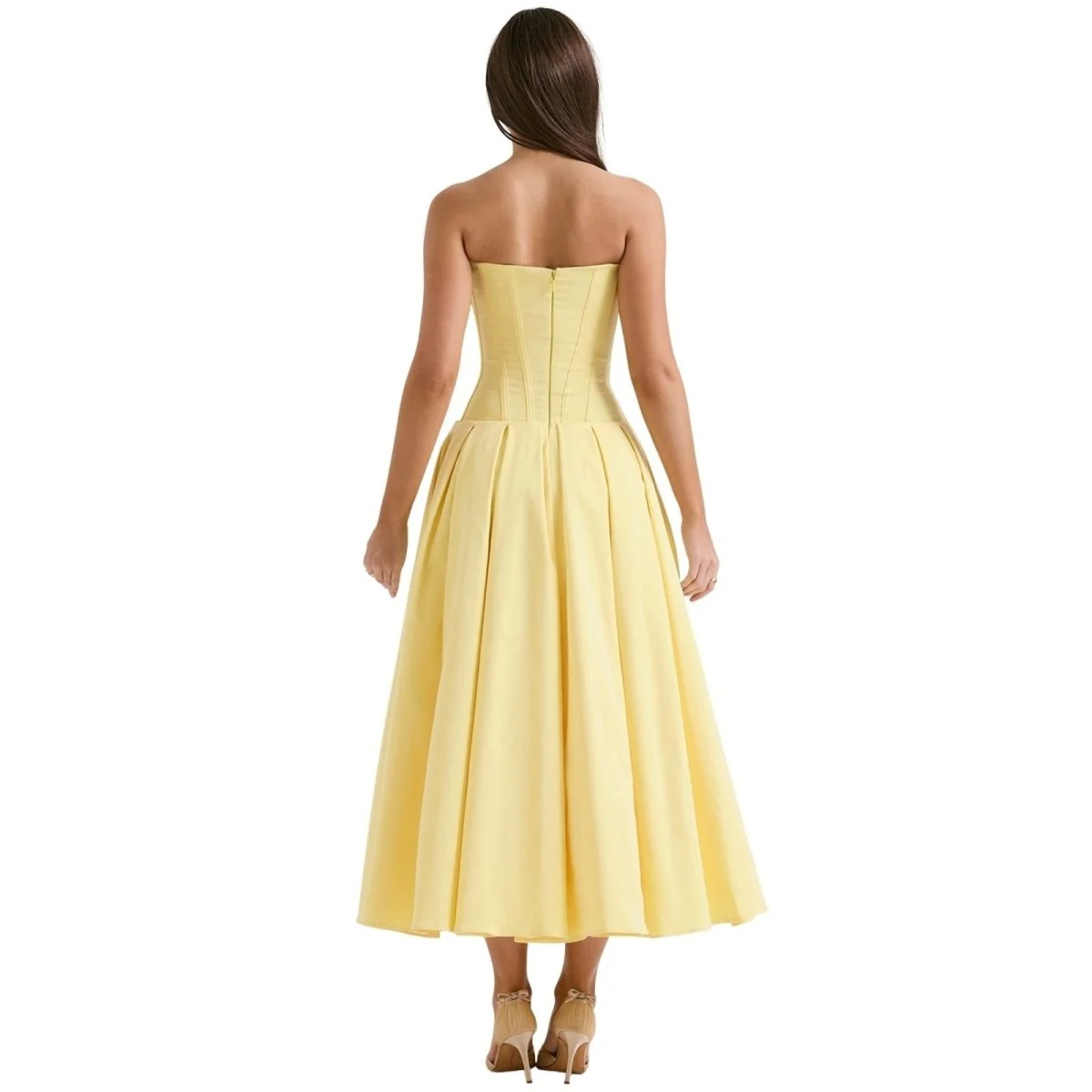 Elegantes Kleid mit skulpturalem Oberteil