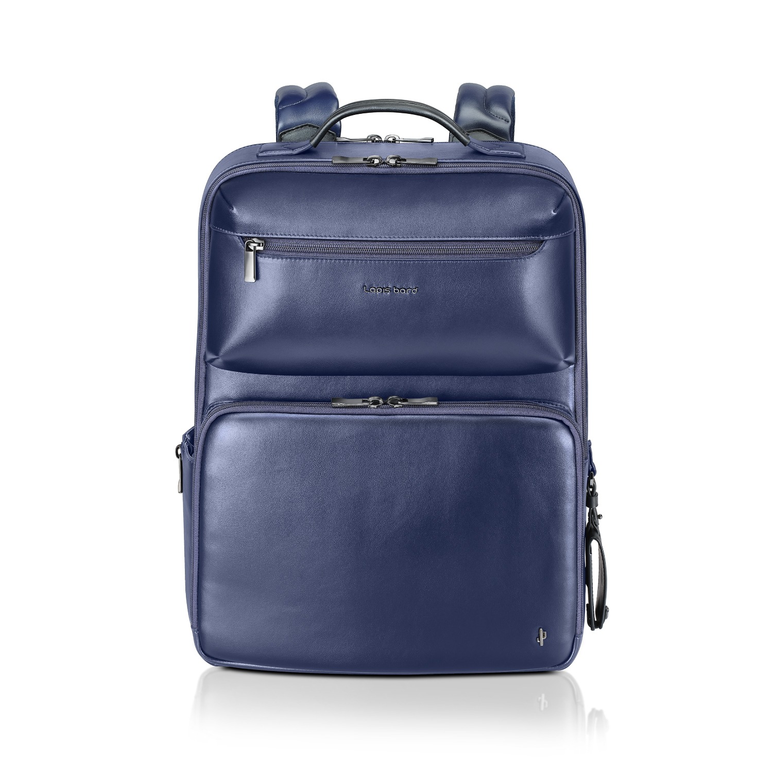 Lapis Bard Crossover Desert Bloom Cactus Leather 16-inch Backpack - Blue