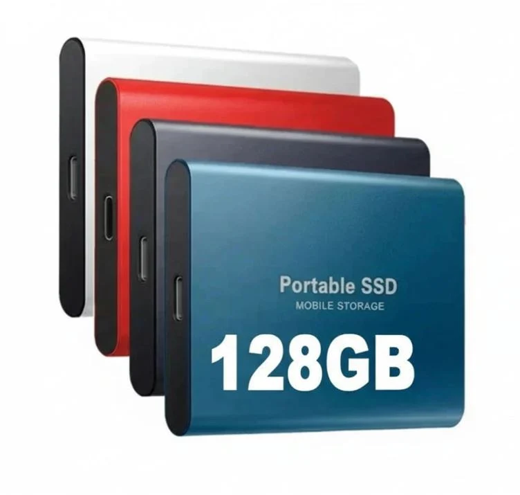 Externe SSD Festplatte Aluminium Tragbarer Speicher 128GB
