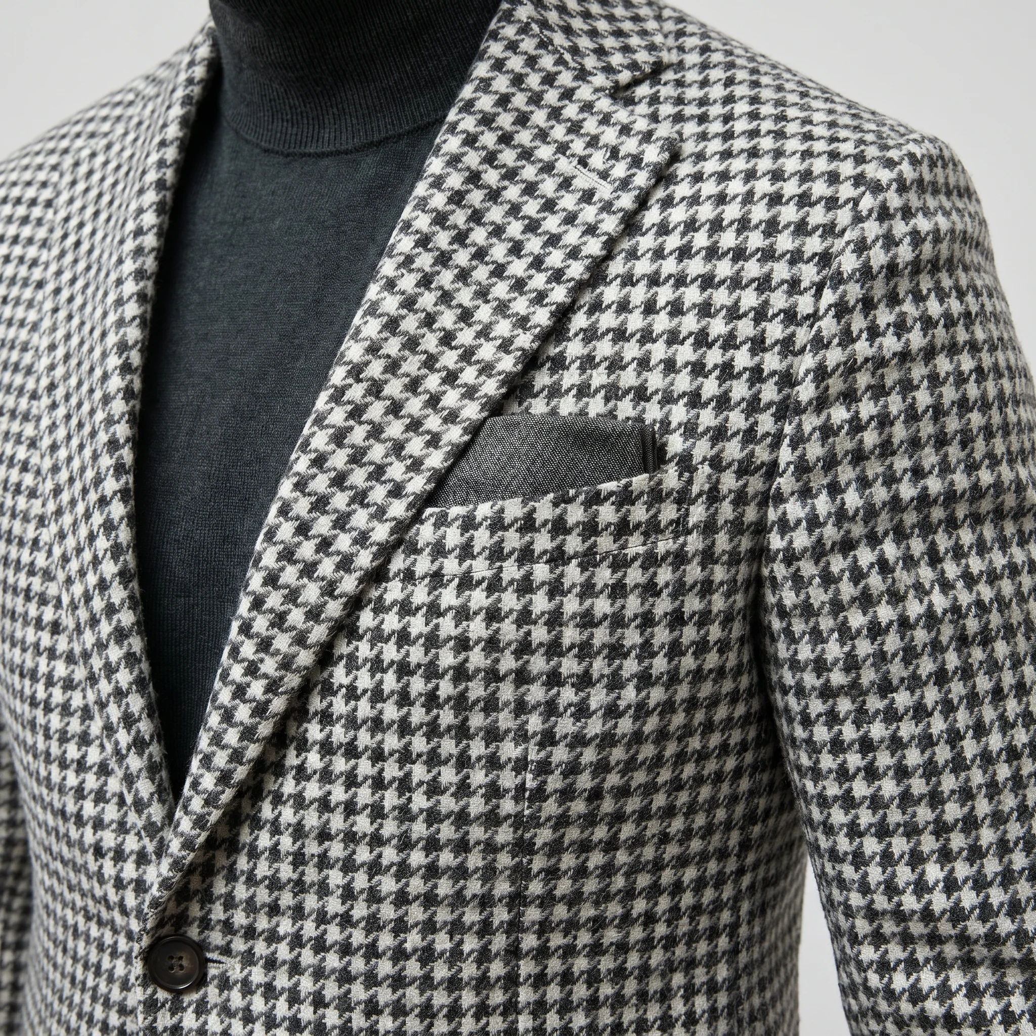 Schmal geschnittener Hahnentritt-Blazer aus Wollmischung f��r Herren