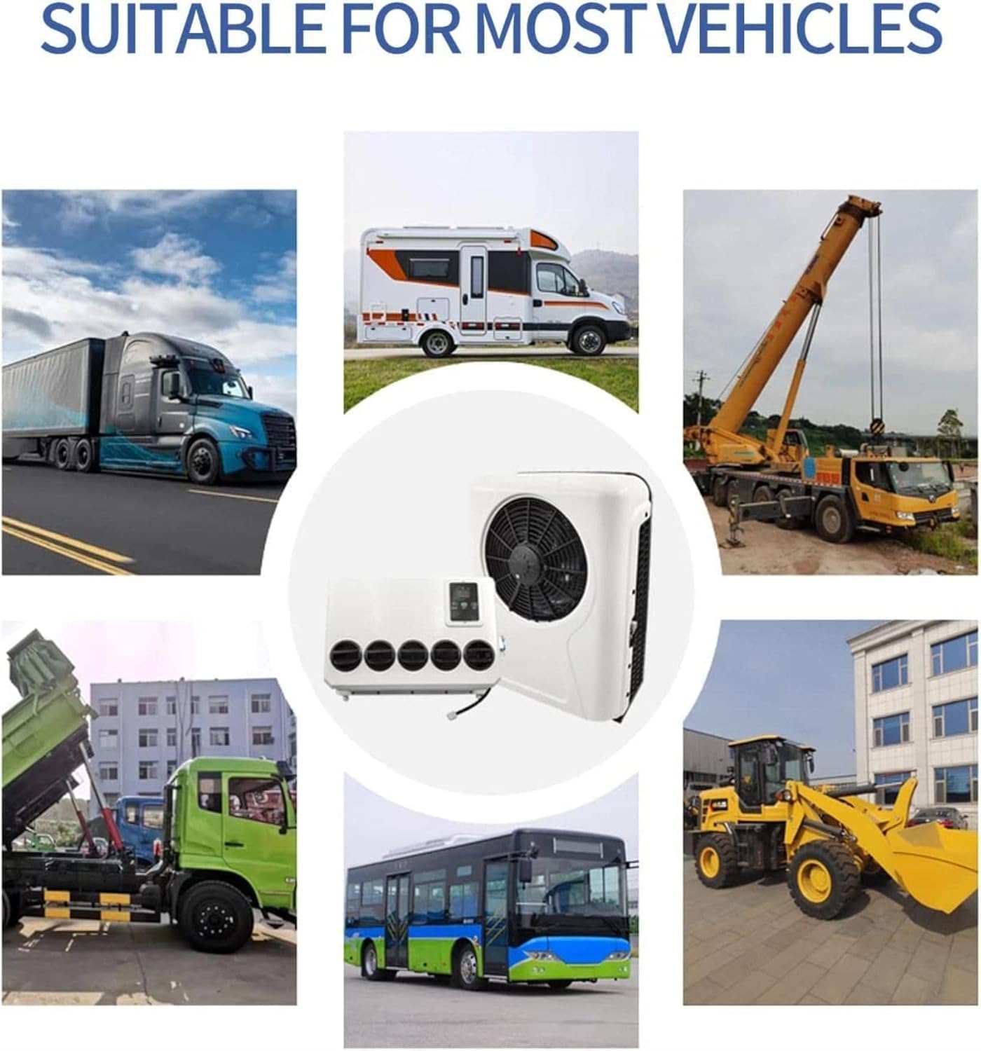Aetherion 12 V DC Split-Klimaanlage, 10000 BTU LKW-Klimaanlage, geräuscharmes Wohnmobil-Parken für Sattelwagen, große Rig-Schwellen, Pickups und Reisewohnwagen