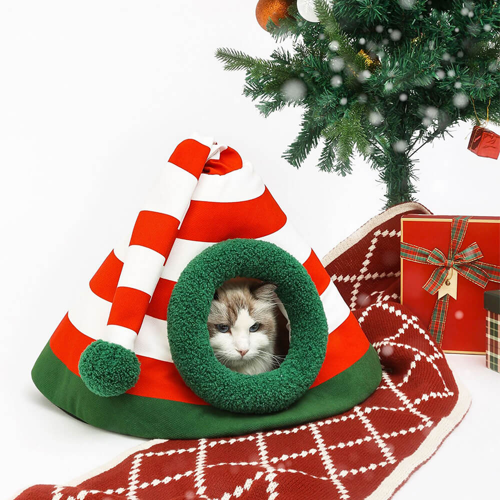 COZYSANTA – Zacht kerst kattenbed voor feestelijke woonruimtes