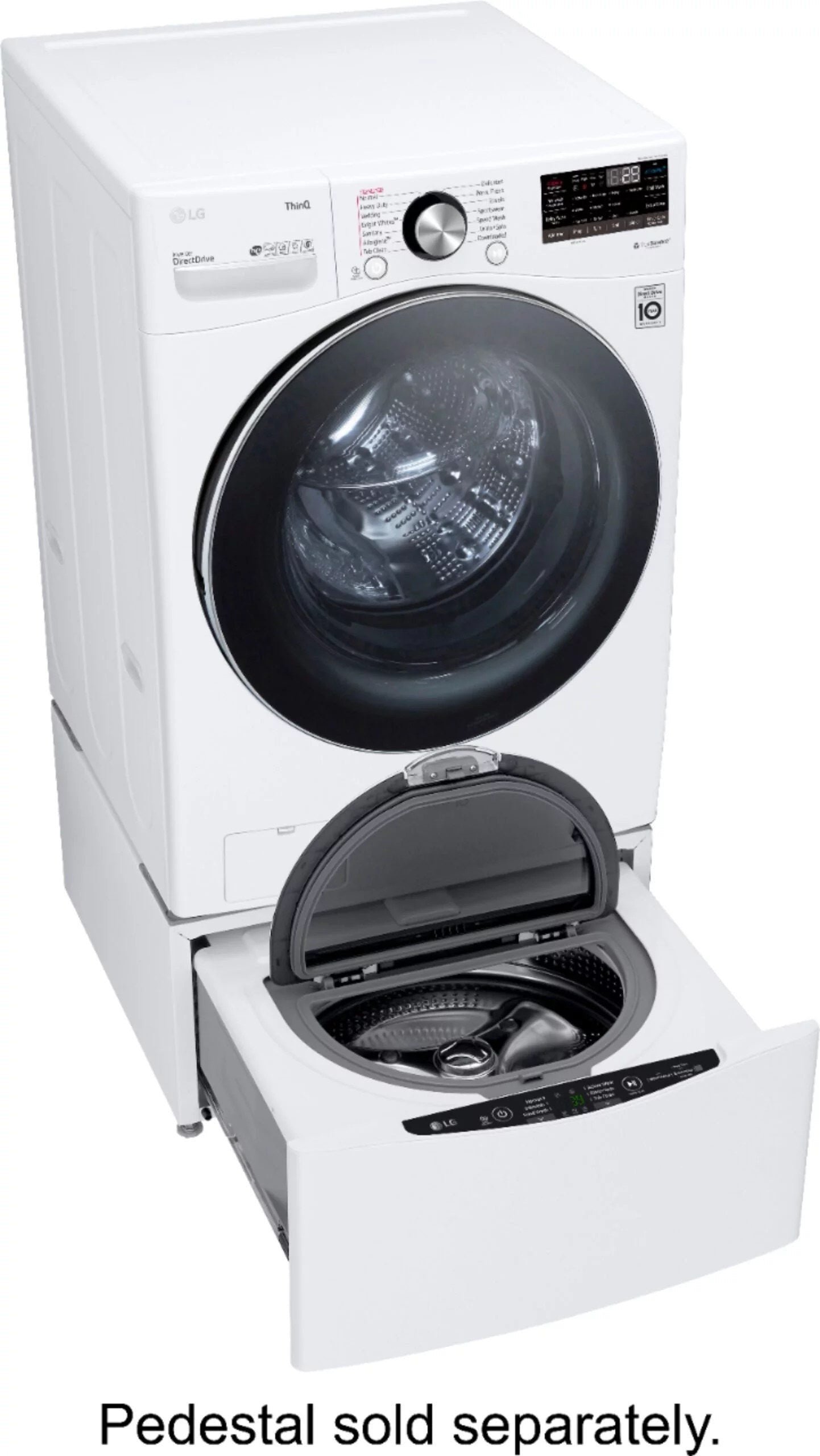 LG �C 5.0 Cu. Ft. High-Efficiency Stackable Smart Front Load Washer with Steam and Built-In Intelligence �C White