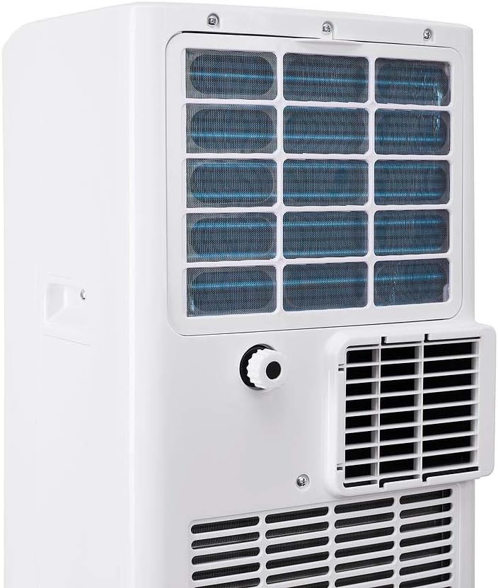 Adler AD 7909 Klimaanlage Mobil, 3 Betriebsarten, 2 Lüftergeschwindigkeiten, Entfeuchter, Fernbedienung, Timer, Tragbare Klimagerät für Räume bis 20 qm, 7.000 BTU/h, Energieklasse A, 792W, Weiß