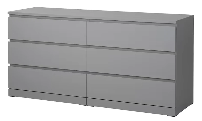 2025 IKEA MALM ladekast met 6 lades ?C Grijs gebe?nd, 160 x 78 cm, modern design