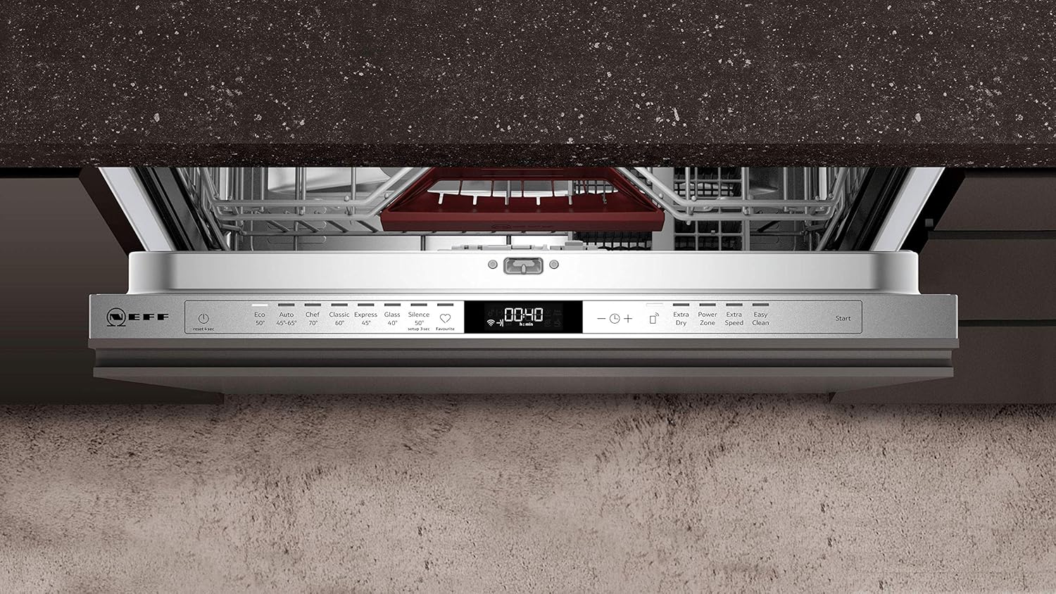 NEFF S157YCX03E, N 70, Smarte volledig ge?ntegreerde vaatwasser, 60 cm, Besteklade, Made in Germany, Zeolith-droging, bijzonder stille vaatwasser, in hoogte verstelbare bovenkorf, sterke sproeidruk