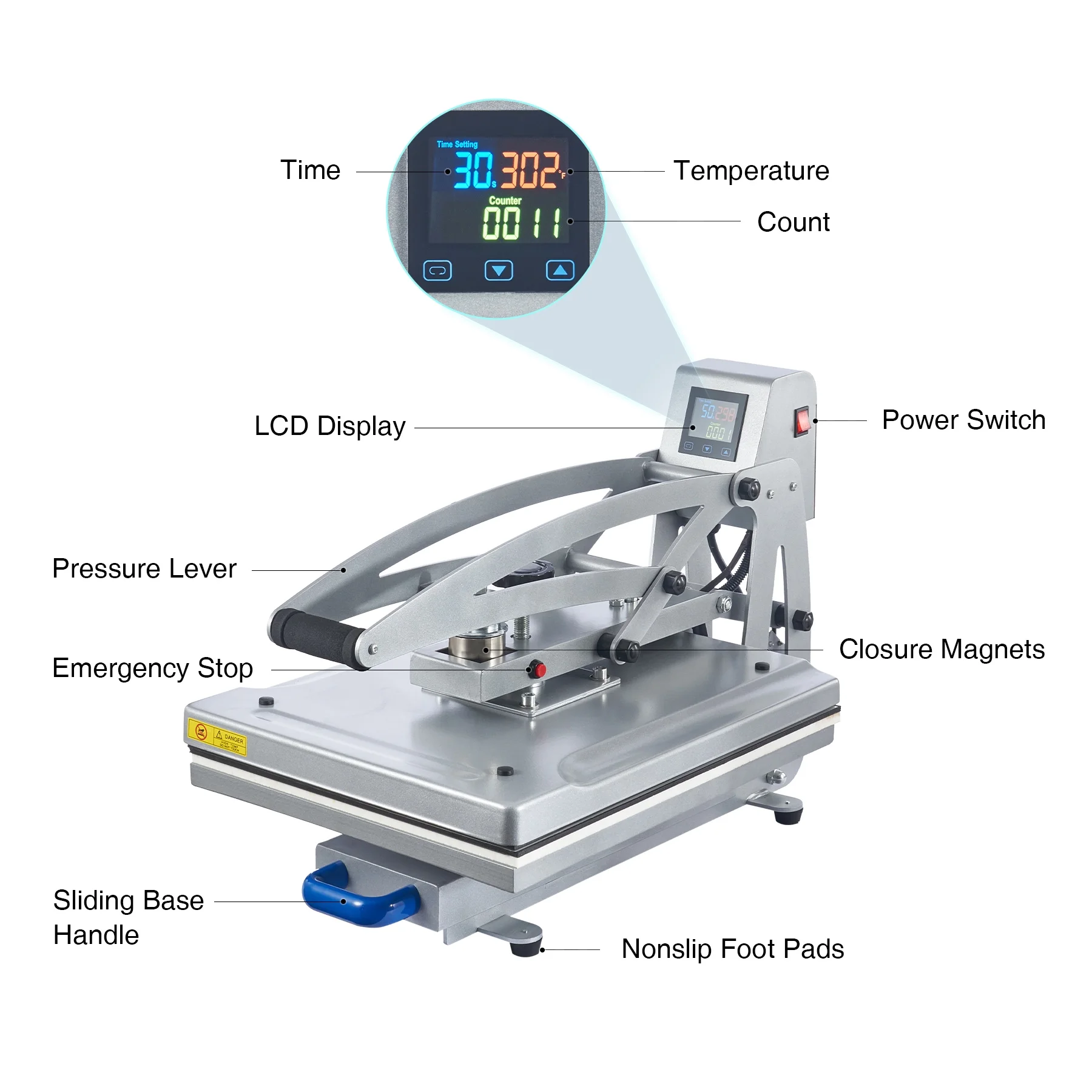 2025 Heat Press Machine 16x20 Auto-Open Clamshell voor T-Shirts, Kleding, Tassen en Meer