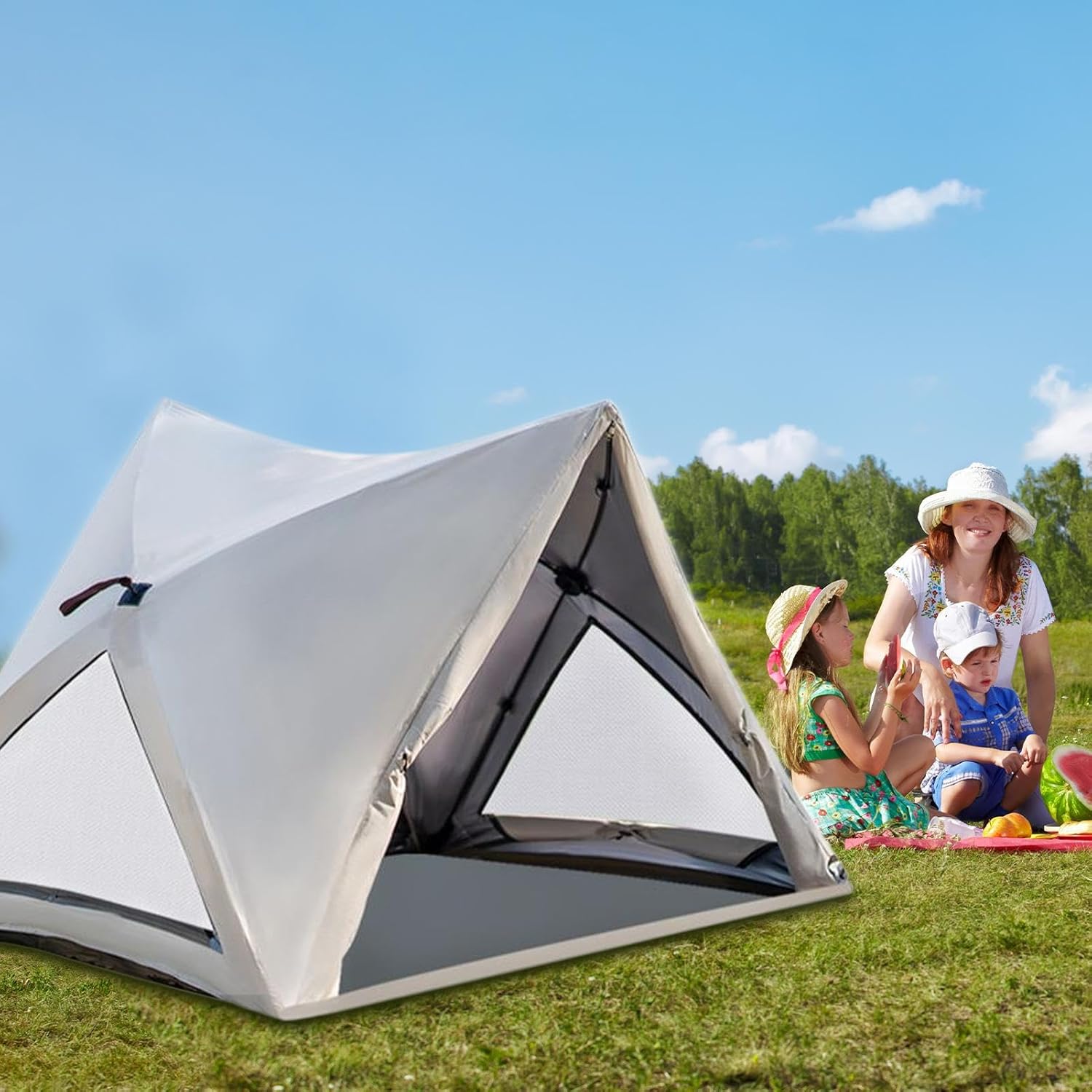 Faltbares, Camping, Rucksackreisen, automatische schnelle Einrichtung, wasserdicht, für Rucksackunterkünfte im Freien, 3-4 Personen, Familienwandern